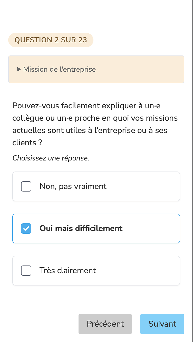 Enquête collaborateur par Slack